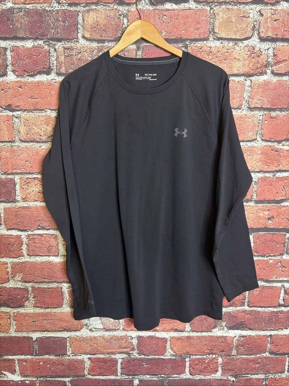 Under Armour Shirt Mens XXL Black Long Sleeve ColdGear Base Shirt